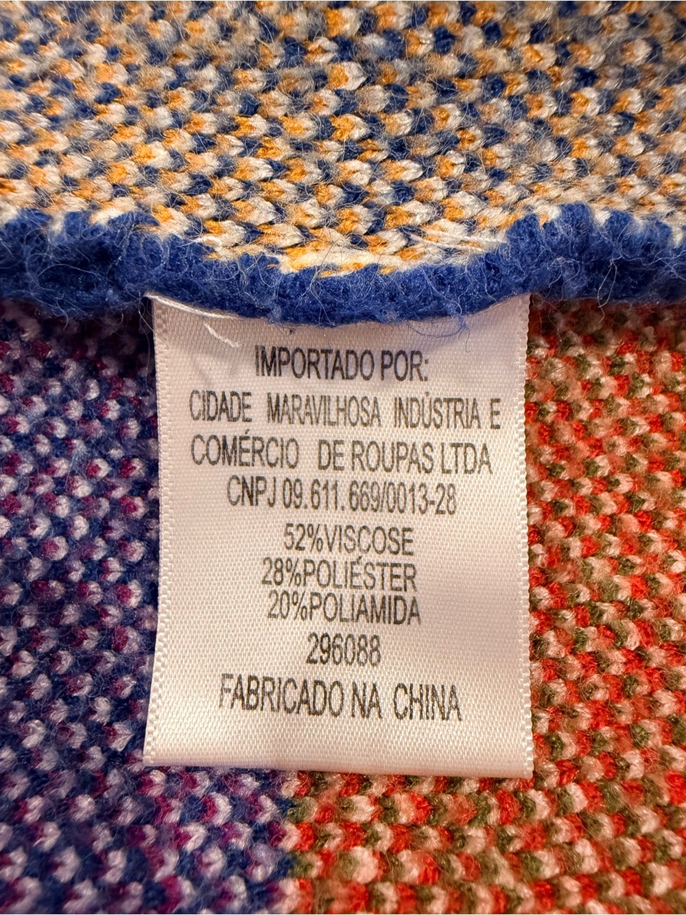 FARM Rio Multicolor Patchwork Crewneck Sweater - Green Blue Pink Orange Cream - Picture 12 of 14